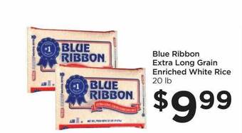 Food 4 Less Blue ribbon extra long grain enriched white rice offer