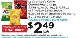 Food 4 Less Lay's or lay's kettle cooked potato chips offer