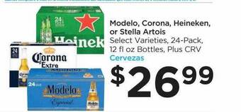 Food 4 Less Modelo, corona, heineken, or stella artois offer