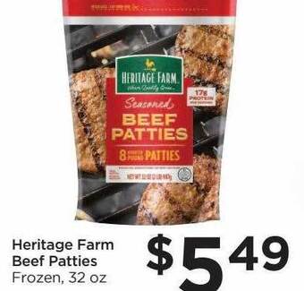 Food 4 Less Heritage farm beef patties offer