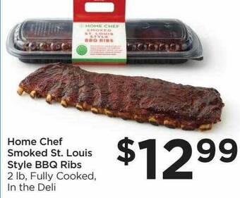 Food 4 Less Home chef smoked st. louis style bbq ribs offer