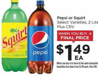 Food 4 Less Pepsi or squirt offer
