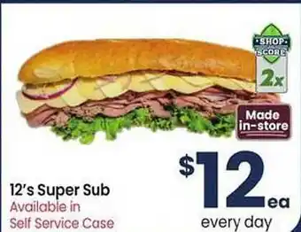 Safeway 12's super sub offer