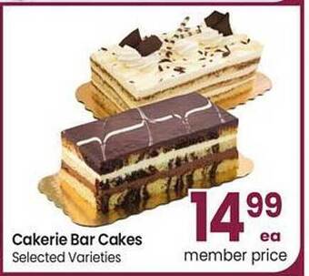 Safeway Cakerie bar cakes offer