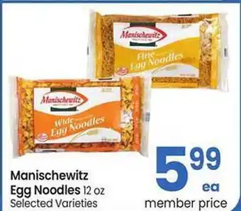 Safeway Manischewitz egg noodles offer