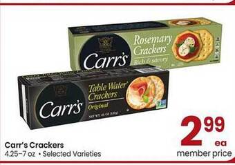 Safeway Carr's crackers offer
