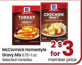 Safeway Mccormick homestyle gravy mix offer