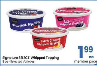 Safeway Signature select whipped topping offer