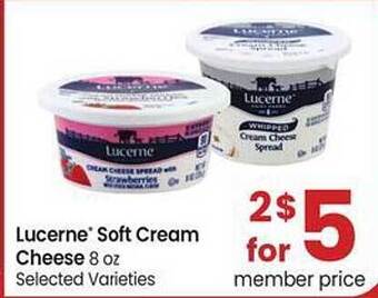 Safeway Lucerne soft cream cheese offer