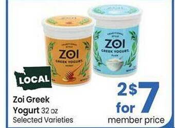 Safeway Zoi greek yogurt offer