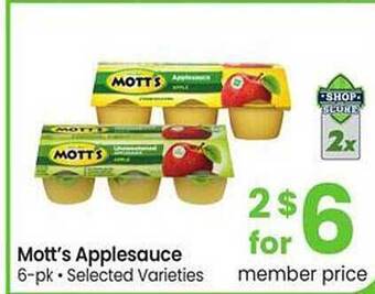 Safeway Mott's applesauce offer
