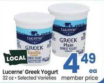 Safeway Lucerne greek yogurt offer