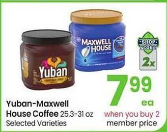 Safeway Yuban-maxwell house coffee offer