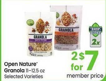 Safeway Open nature granola offer