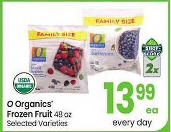 Safeway O organics frozen fruit offer