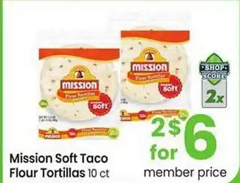 Safeway Mission soft taco flour tortillas offer