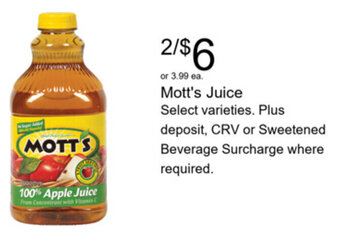 Walgreens Mott's Juice offer