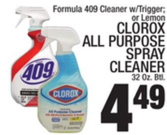 C Town Clorox all purpose spray cleaner offer
