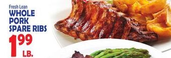 Bravo Supermarkets Whole pork spare ribs offer