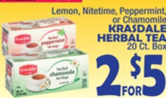 Bravo Supermarkets Krasdale herbal tea offer