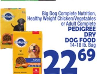 Bravo Supermarkets Pedigree dry dog food offer