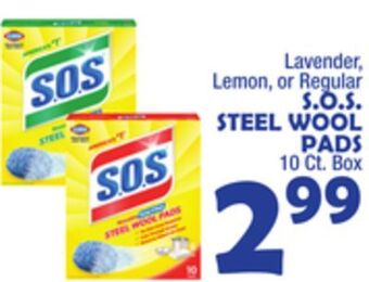 Bravo Supermarkets S. o. s. steel wool pads offer
