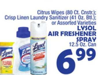 Bravo Supermarkets Lysol air freshener spray 12.5 oz. can offer