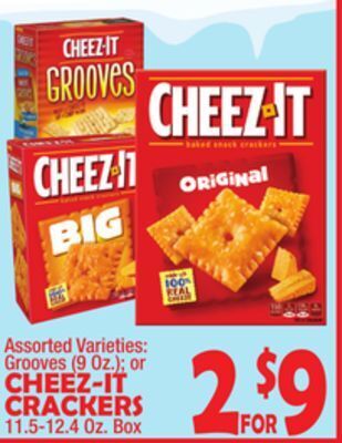 Bravo Supermarkets Cheez-it crackers, 11.5-12.4 oz. box offer