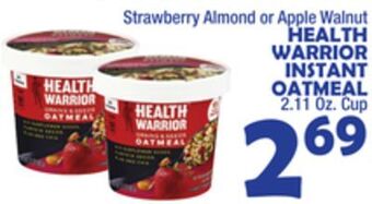 Bravo Supermarkets Health warrior instant oatmeal offer