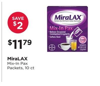 Good Neighbor Pharmacy Miralax mix-in pax packets offer