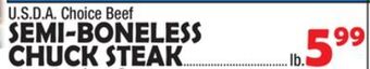 Bravo Supermarkets Semi-boneless chuck steak offer
