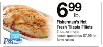 ACME Fisherman's net fresh tilapia fillets offer