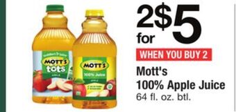 ACME Mott's 100% apple juice offer