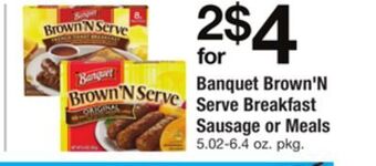ACME Banquet brown'n serve breakfast sausage offer