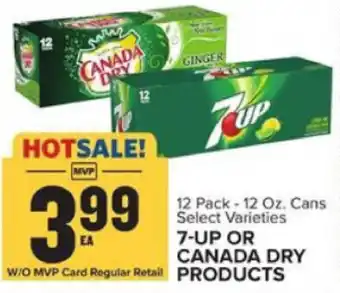 Food Lion 7-Up or Canada Dry Products 12 oz. Cans offer