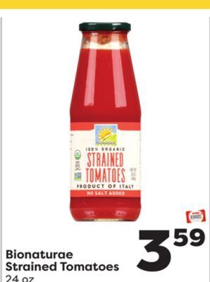 Weis Markets Bionaturae strained tomatoes offer