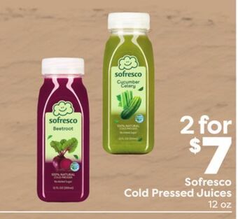 Weis Markets Sofresco cold pressed juices offer