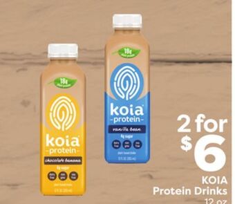 Weis Markets Koia protein drinks offer
