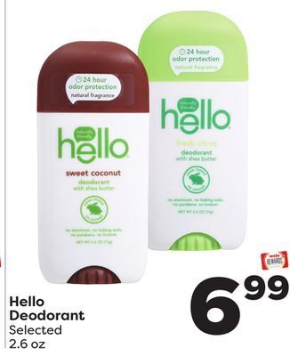 Weis Markets Hello deodorant offer