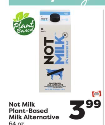 Weis Markets Not milk plant-based milk alternative offer