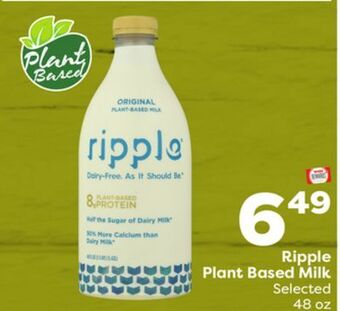 Weis Markets Ripple plant based milk offer