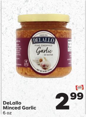 Weis Markets Delallo minced garlic offer