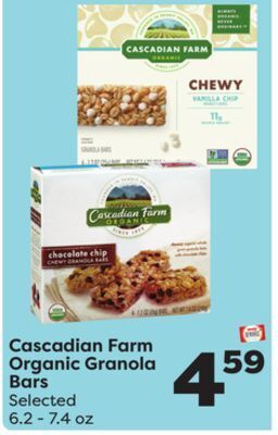 Weis Markets Cascadian farm organic granola bars offer