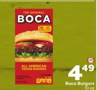 Weis Markets Boca burgers offer
