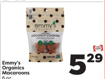 Weis Markets Emmy's organics macaroons offer