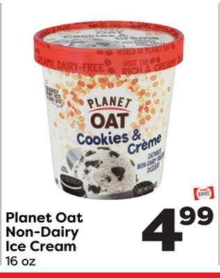 Weis Markets Planet oat non-dairy ice cream offer