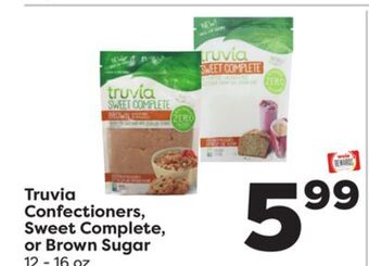 Weis Markets Truvia confectioners, sweet complete, or brown sugar offer