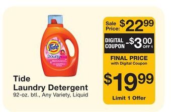 Fairway Store Market Tide laundry detergent offer
