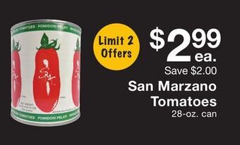 Fairway Store Market San marzano tomatoes offer