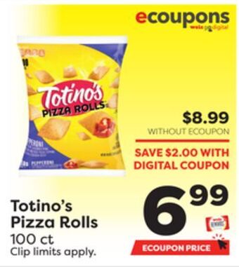Weis Markets Totino's pizza rolls offer